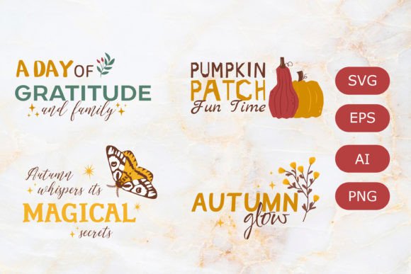 Autumn Quote Calligraphy SVG: Crafts & Graphics for Local Branding