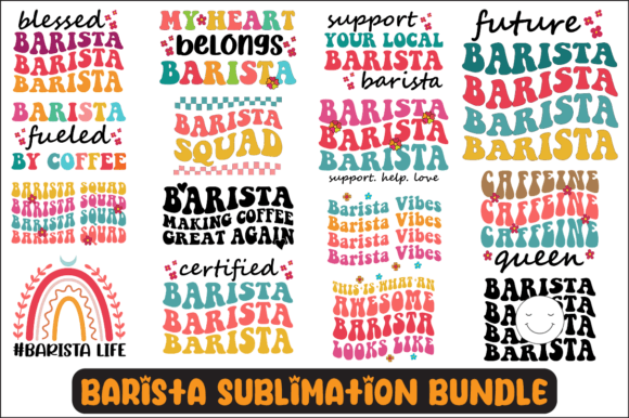 Barista SVG Sublimation Design Bundle: Graphics for Crafts & Content