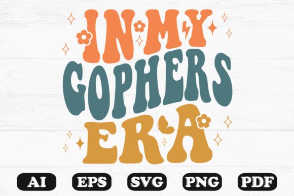 In My Gophers Era Retro Wavy SVG: Graphics for Crafts & Branding