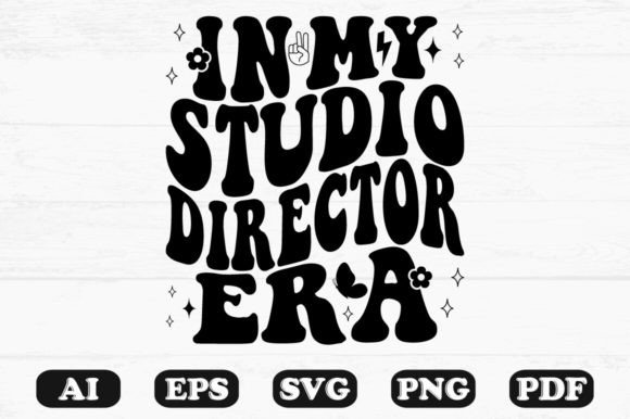 In My Studio Director Era Retro Wavy SVG: Graphics for Crafts