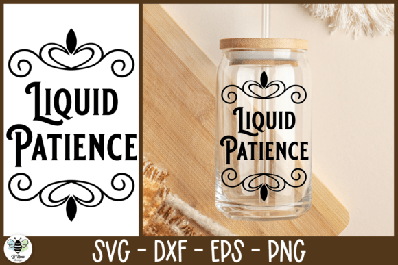 Liquid Patience SVG Coffee Quote: Graphics for Crafts & Brand Moments