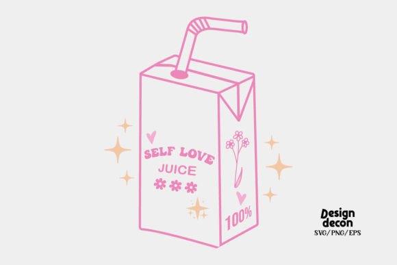 Self Love Juice Quote Retro Pink SVG: Graphics for Crafts
