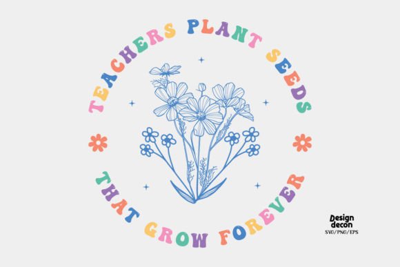 Teacher Quote Retro Flower SVG: Crafts & Graphics Review