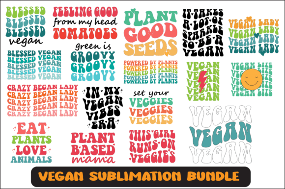 Vegan SVG Sublimation Design Bundle: Graphics for Crafts